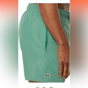 Lacoste men’s swim trunks Ash Green size medium
